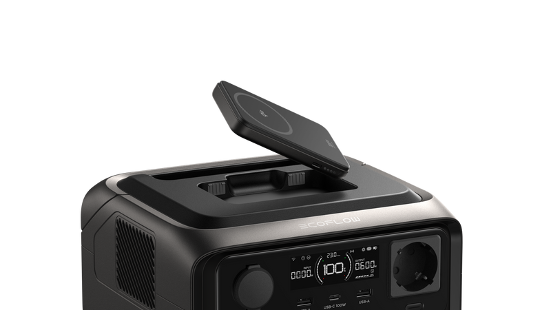Laden Sie das Bild in Galerie - Viewer, EcoFlow RIVER 3 Plus Max Wireless Powerstation 858 Wh, mit Rapid 5k Powerbank, EU Version
