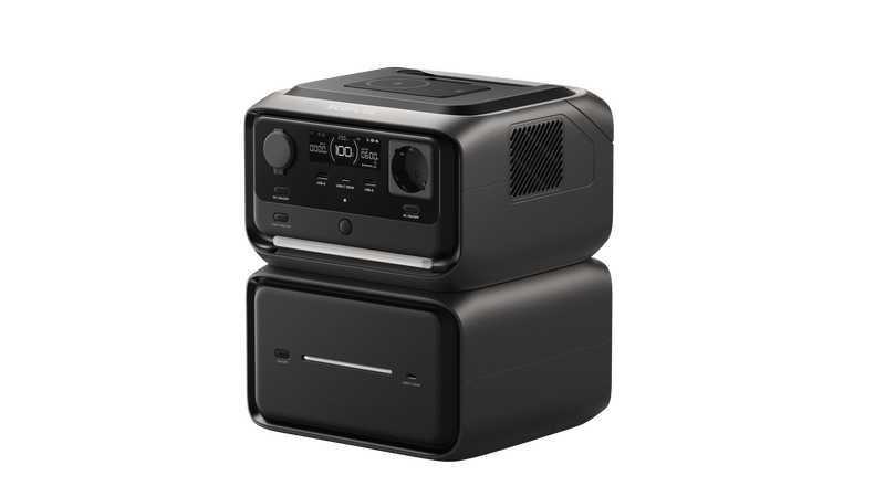 Laden Sie das Bild in Galerie - Viewer, EcoFlow RIVER 3 Plus Max Wireless Powerstation 858 Wh, mit Rapid 5k Powerbank, EU Version
