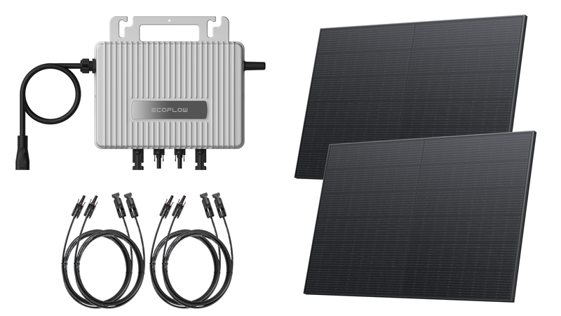 Laden Sie das Bild in Galerie - Viewer, EcoFlow STREAM Balkonkraftwerk Starter-Set | 600 Watt Wechselrichter | 2 x 400 Watt Solarpanels | CH-Version
