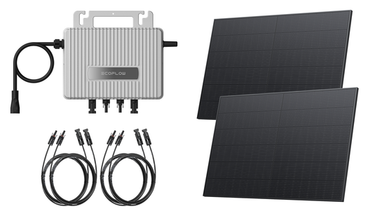 EcoFlow STREAM Balkonkraftwerk Starter-Set | 600 Watt Wechselrichter | 2 x 400 Watt Solarpanels | CH-Version