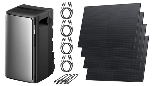 EcoFlow Balkonkraftwerk Set | STREAM Ultra Solarbatterie (1.92 kWh) / 600 W CH-Version | 1200 W AC Ausgang | 4 MPPT