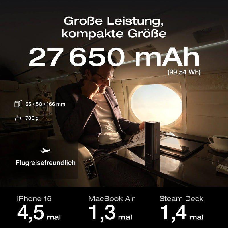 Laden Sie das Bild in Galerie - Viewer, EcoFlow RAPID Pro Powerbank 27'650 mAh | 320 W laden, bis zu 300 W entladen | + ausziehbares 140 W USB-C Kabel

