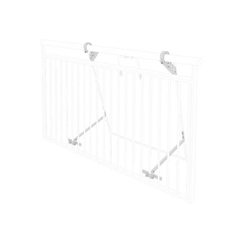 Chargez l'image dans la visionneuse de la galerie, Support solaire EcoFlow pour balustrades de balcon en treillis – Panneaux de 250 W
