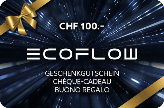 EcoFlow Schweiz digitaler Gutschein | Wert: CHF 100.-